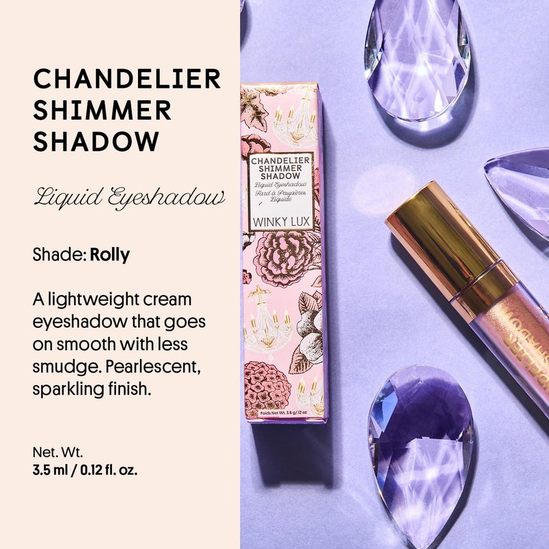 Winky Lux Chandelier Shimmer Cream Eyeshadow - Liquid Glitter Eyeshadow, Long Lasting Crease Free, One Swipe Coverage and Sparkle, Gold, Bottle Pop - Image 2