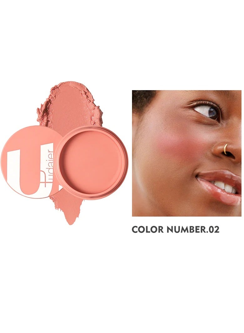 pudaier بلشر وجه مات بلون الخدود طويل الأمد مكياج بلسم مقاوم للماء مغذي للوجه بلشر كريمي للخدود مدعوم بزيت الخروع وفيتامين E بلشر عالي الصبغة لإشراقة طبيعية 02 - Image 2