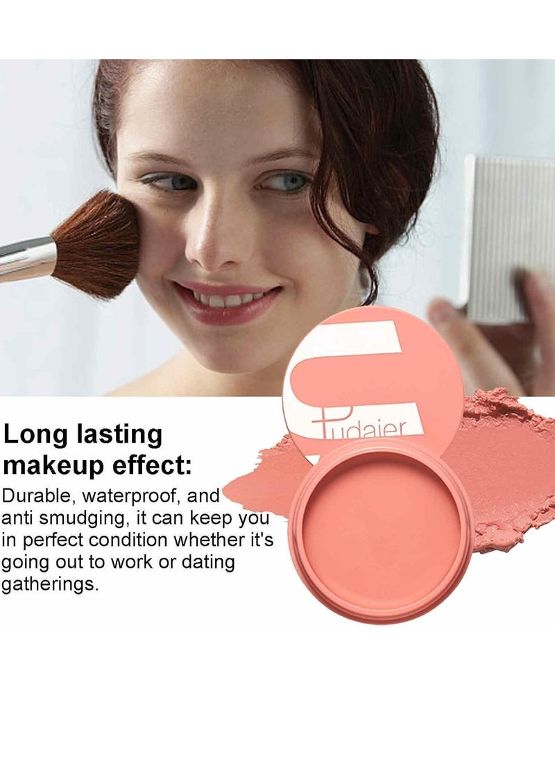 pudaier بلشر وجه مات بلون الخدود طويل الأمد مكياج بلسم مقاوم للماء مغذي للوجه بلشر كريمي للخدود مدعوم بزيت الخروع وفيتامين E بلشر عالي الصبغة لإشراقة طبيعية 02 - Image 3