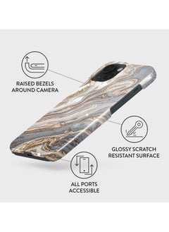 BURGA iPhone 15 Case, 2 Piece Hard Shell + TPU Silicone Interior, Shock Absorption, All Port Accessible, Raised Bezel For Screen & Camera Protection, Never Fading HQ Print,Gentle Wind  - Image 3