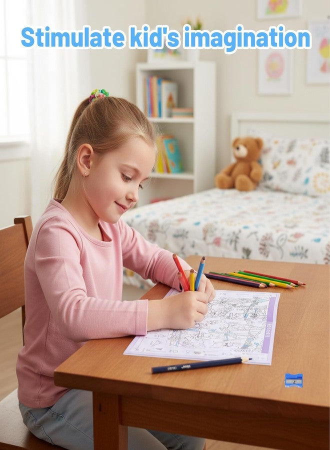 SonaBhu 5 Pcs Doodle Book, Drawing Set, Drawing Kit For Kids 6-12, Crayons Colour Set With Colouring Kit, Drawing Book For Kids 6-12 - Image 5