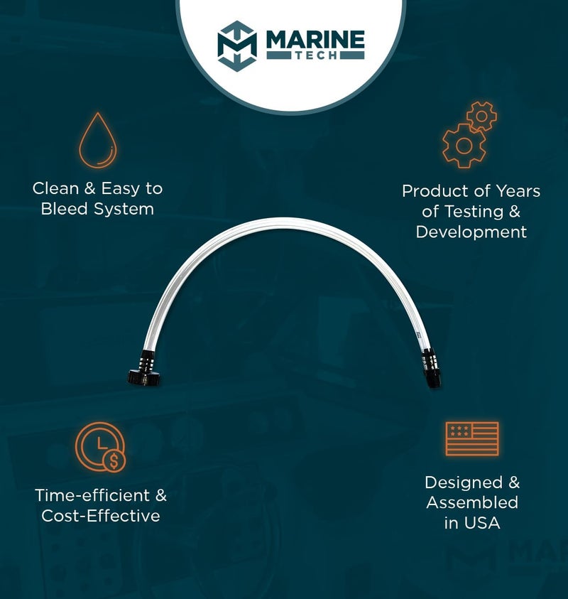 M Marine Tech Tools أنبوب تعبئة أدوات مارين تك، مجموعة نزف التوجيه الهيدروليكي سي ستار، تناسب جميع المحركات الخارجية، ومحركات الدفع الخلفي، ومحركات سي ستار الهيدروليكية الداخلية، مجموعة نزف سائل التوجيه الهيدروليكي سي ستار - Image 4