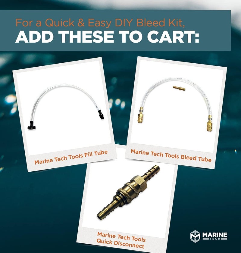 M Marine Tech Tools أنبوب تعبئة أدوات مارين تك، مجموعة نزف التوجيه الهيدروليكي سي ستار، تناسب جميع المحركات الخارجية، ومحركات الدفع الخلفي، ومحركات سي ستار الهيدروليكية الداخلية، مجموعة نزف سائل التوجيه الهيدروليكي سي ستار - Image 5
