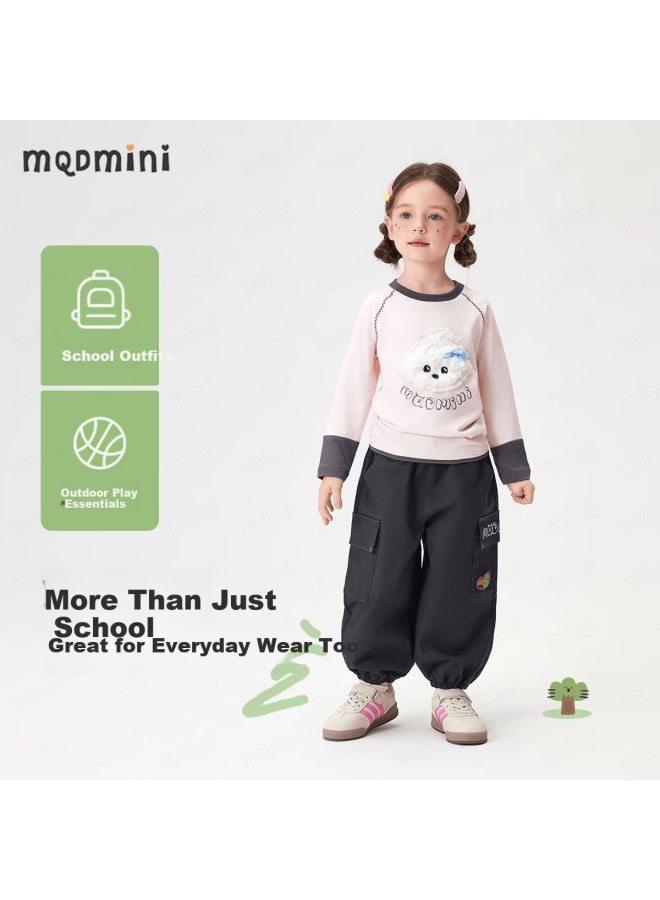 Mqdmini Kids Spring Outdoor Cargo Pants Boys Girls Fashion Woven Trousers - Image 2