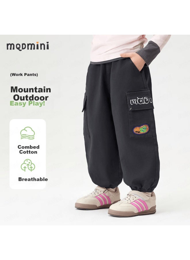 Mqdmini Kids Spring Outdoor Cargo Pants Boys Girls Fashion Woven Trousers - Image 1