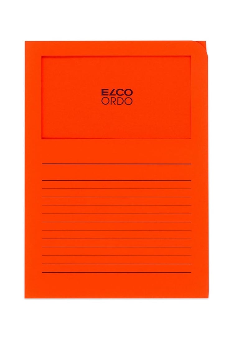 Elco"Ordo Classico" Organisation Folder - Orange (Pack of 10) - Image 1