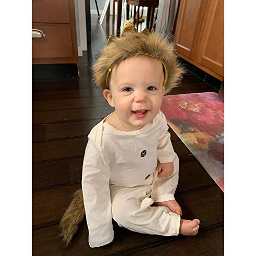 Shalofer Baby Boy Girls Where The Wild Things Are Romper Infant First Birthday Outfit (Beige,6-12 Months) - Image 4