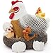 BENINY 8Pcs Chicken Stuffed Animal Stuffed White Hen with Little Baby Chicks and Coop Plush Toys for Kids Hit of Christmas Farm Party - Image 2