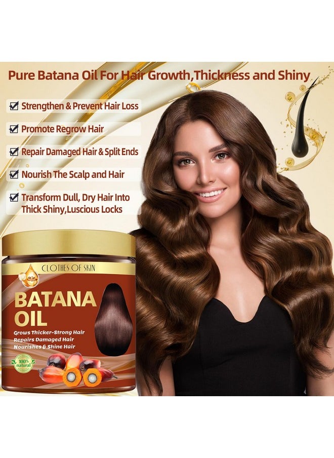 Clothes of skin Batana Oil for Hair Growth,Organic Raw Batana Oil Hair Mask & Ginger Hair Growth Oil,Hair Oil Hair Treatment for Frizzy Damaged Hair,For Thicker-Strong Hair,Nourishes Scalp,Repair Dry Damaged Hair  - Image 4