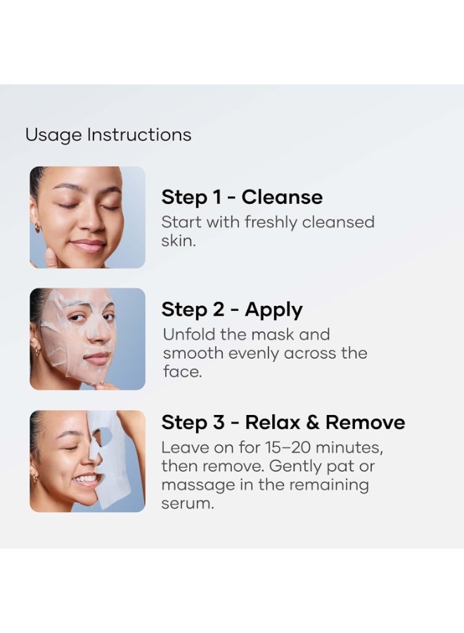 Cureskin Deep Nourish Hydrating Face Sheet Mask with Panthenol, Cica Extract & Oats Bran | Intense Moisture, Glow & Soothing Care | Pack of 1 - Image 3