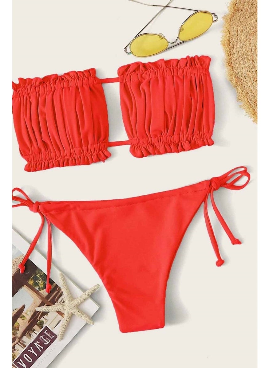 Angelsin Brazilian Model Drawstring Bikini Bottom  - Image 2