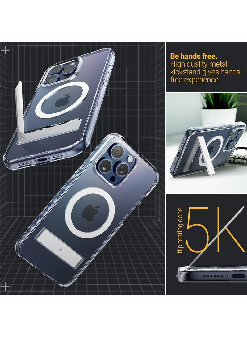 Caseology Capella Mag Kickstand iPhone 15 Pro MAX MagSafe Case Cover (2024) - Clear White - Image 4