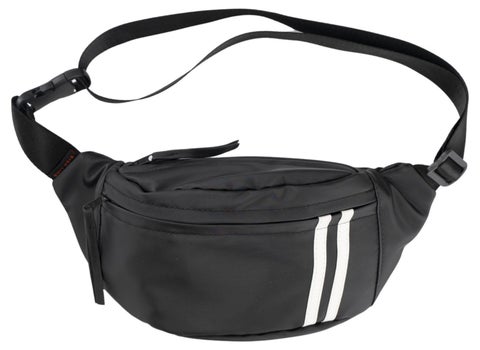 Volt Bag Fashionable Waterproof 3 Pocket Waist Bag Large Capacity Personal Items Lightweight Travel Hiking Running Cycling Practical Easy Carry Wallet Black