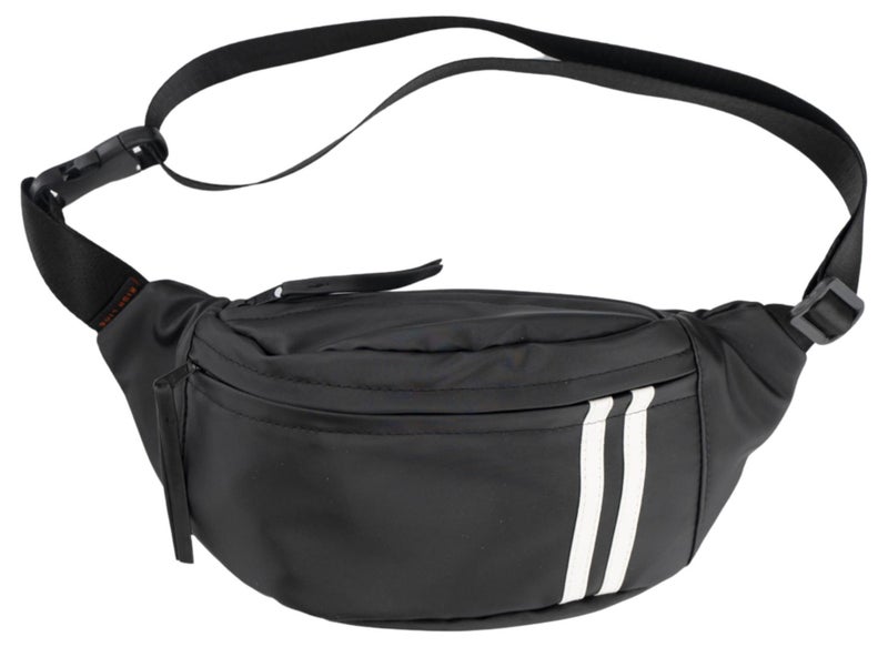 Volt Bag Fashionable Waterproof 3 Pocket Waist Bag Large Capacity Personal Items Lightweight Travel Hiking Running Cycling Practical Easy Carry Wallet Black