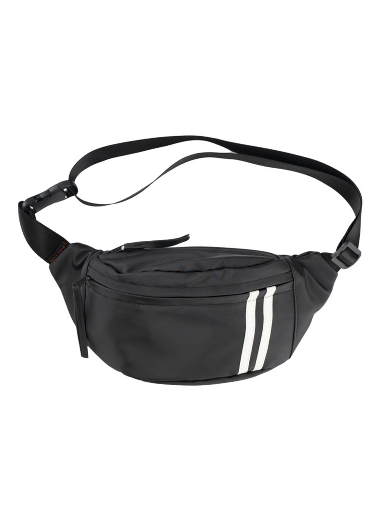 HIGH LINE STORE Volt Bag Fashionable Waterproof 3 Pocket Waist Bag Large Capacity Personal Items Lightweight Travel Hiking Running Cycling Practical Easy Carry Wallet Black 