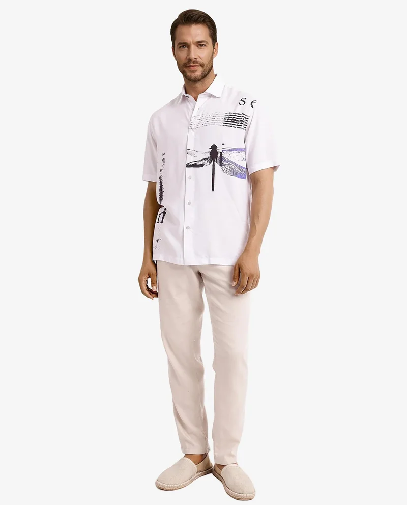 Rare Rabbit Men's Placement Print Shirt