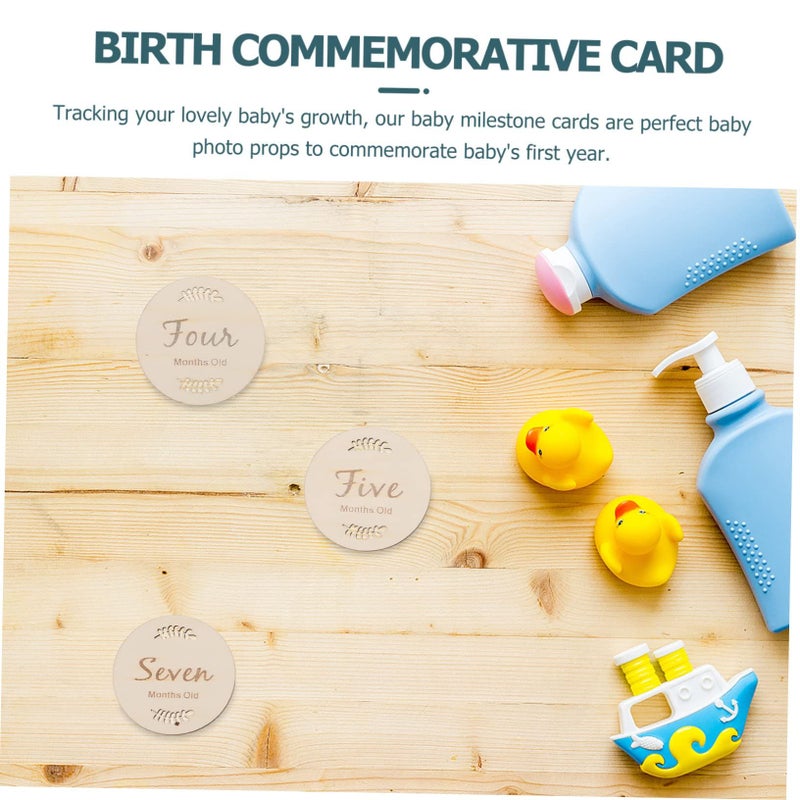 12Pcs Milestone Cards Creative Monthly Growth Photo Props for Newborns Full Moon Celebrations - Image 4