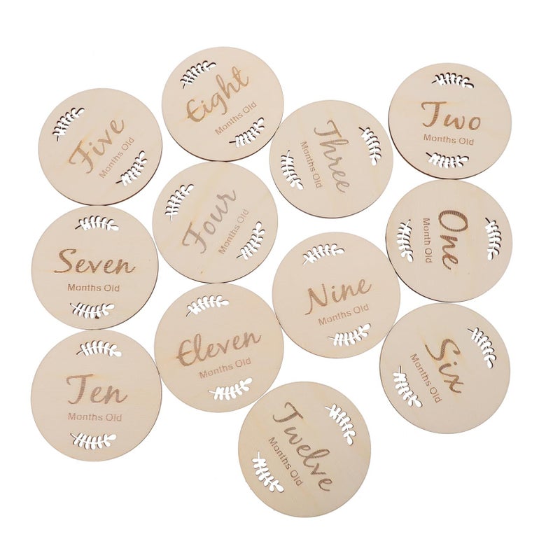 12Pcs Milestone Cards Creative Monthly Growth Photo Props for Newborns Full Moon Celebrations - Image 2