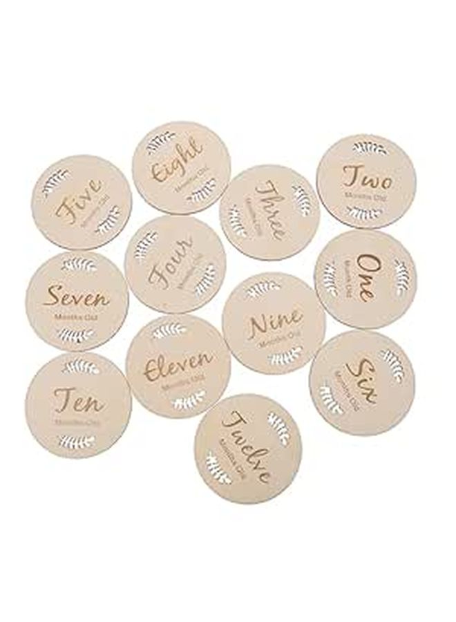 12Pcs Milestone Cards Creative Monthly Growth Photo Props for Newborns Full Moon Celebrations - Image 1