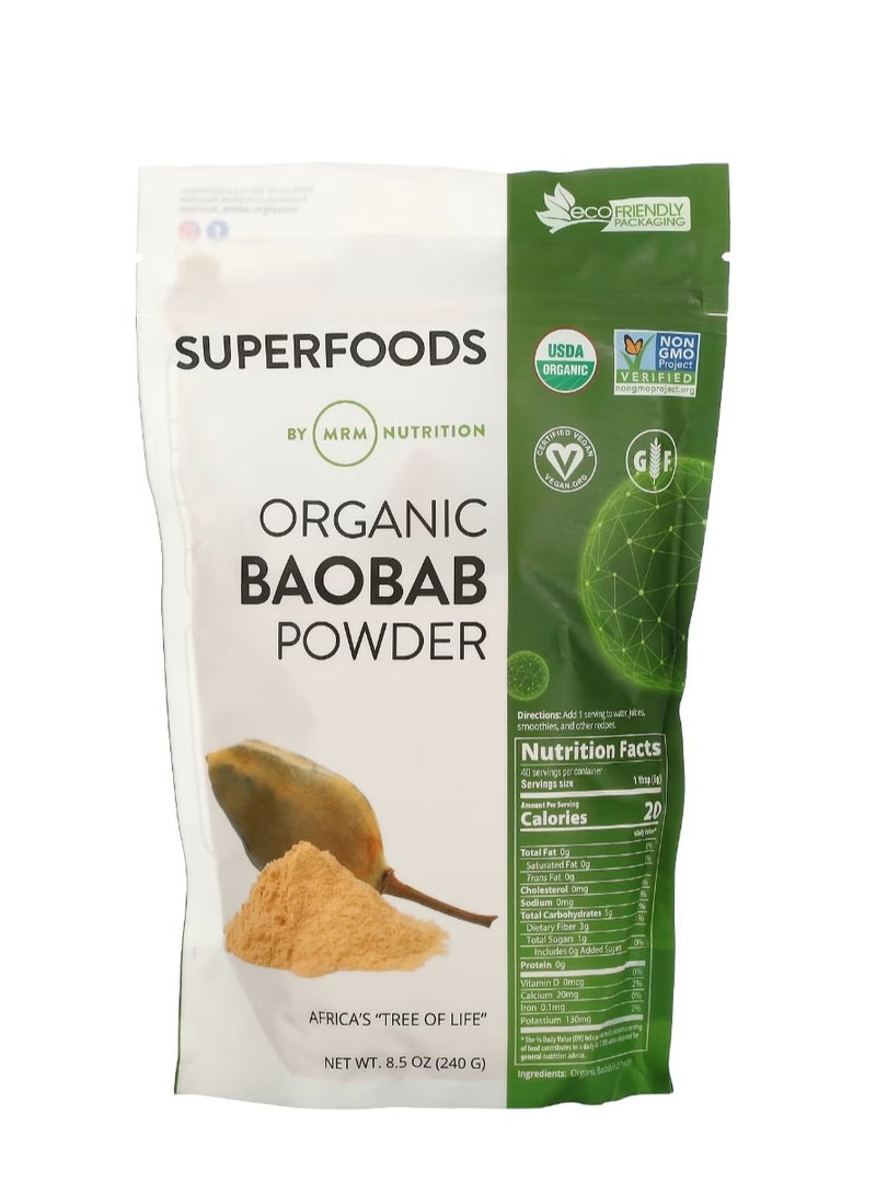 MRM Nutrition Organic Baobab Powder 8.5 oz (240 g)  - Image 1