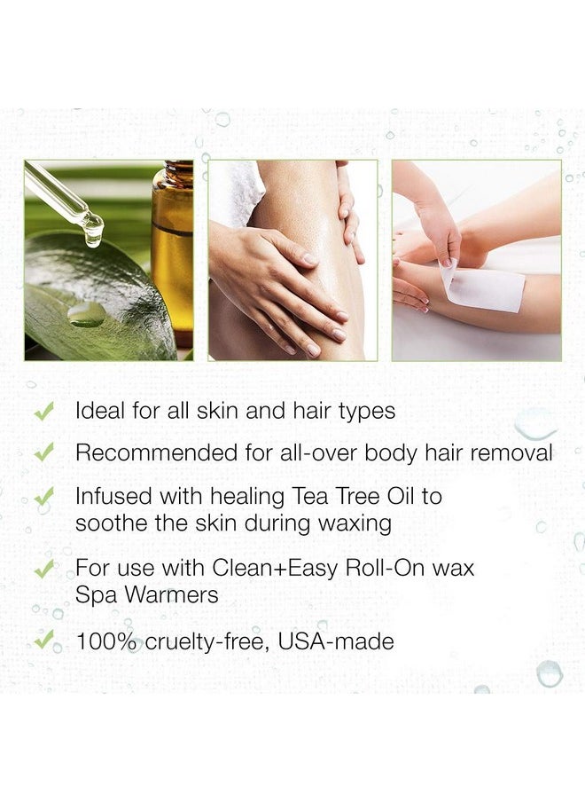 Clean + Easy - Large Tea Tree Creme Wax Refill For Facial And Body Hair Removal - 3 Pack - Image 1