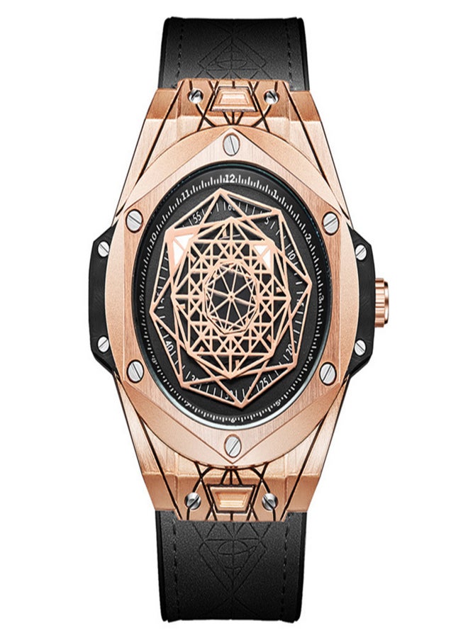 ONOLA Men's Quartz Watch with Leather Strap Fashion Multifunction Wristwatch 3ATM Watches - Image 1