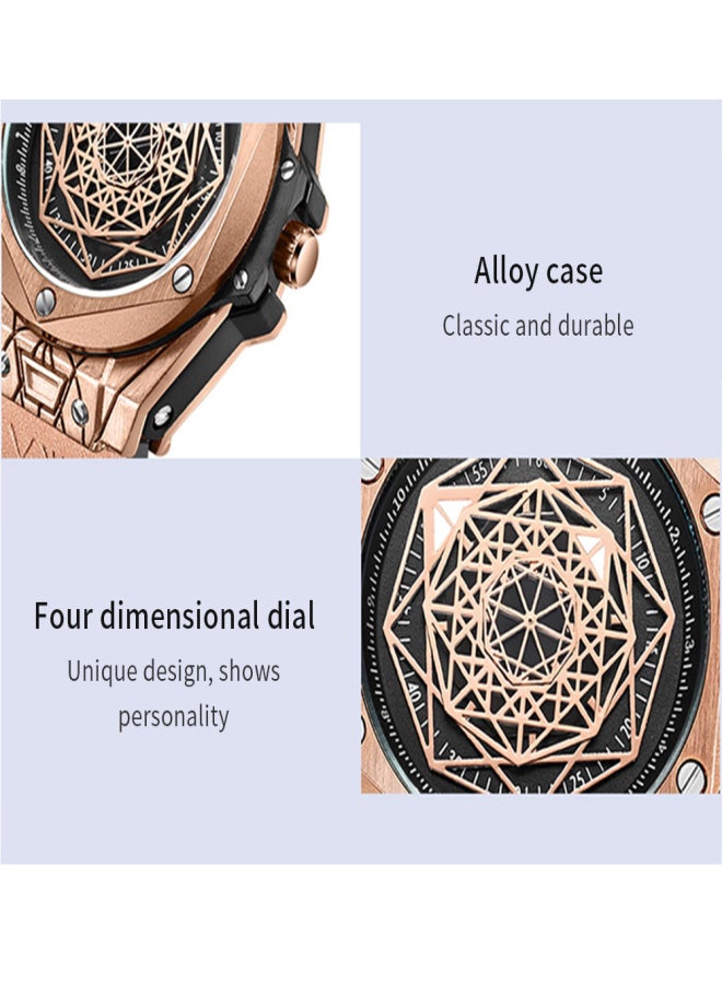 ONOLA Men's Quartz Watch with Leather Strap Fashion Multifunction Wristwatch 3ATM Watches - Image 5