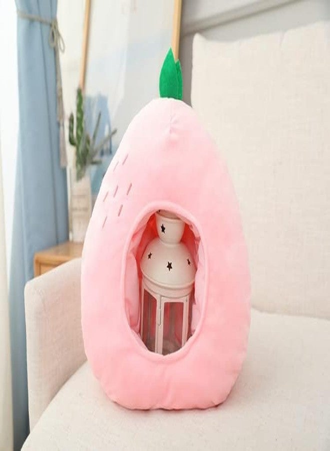 HIPIHOM Plush Fruit Headgear Hat Funny Novelty Hat Sleeping Pillow Toy Stuffed Cap Photo Props Warm Cosplay Costume Head Accessories (Peach) - Image 3