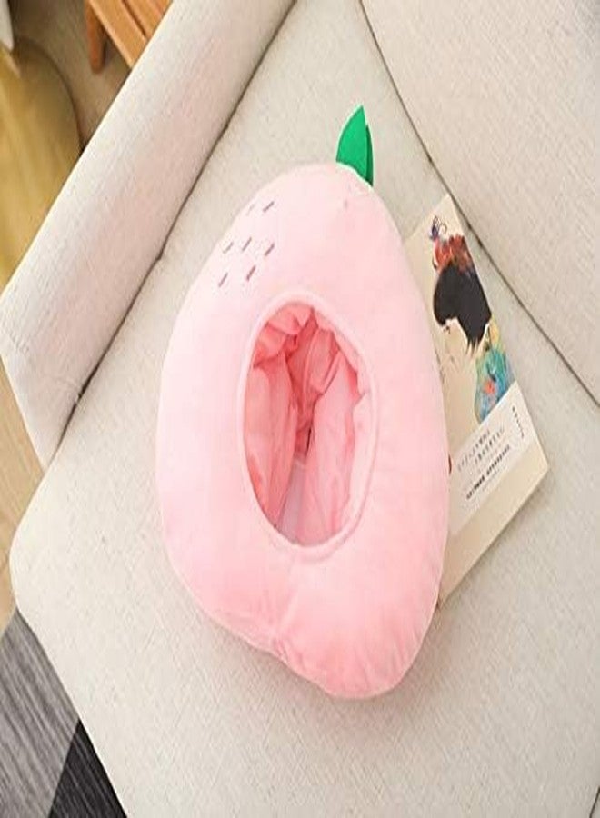 HIPIHOM Plush Fruit Headgear Hat Funny Novelty Hat Sleeping Pillow Toy Stuffed Cap Photo Props Warm Cosplay Costume Head Accessories (Peach) - Image 4
