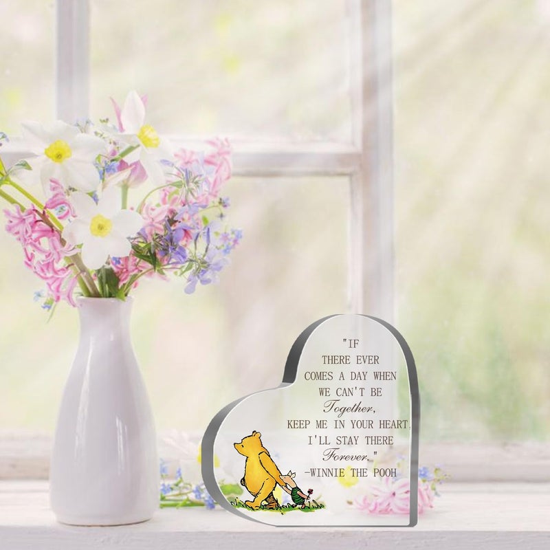 MUNLICAR Goodbye Farewell Gifts for Women, Winnie Friendship Keepsake Acrylic, Thank You Appreciation Gifts for Coworker Friends Sister Besties Birthday, Desk Home Winnie Decor Sign Plaque - Image 5
