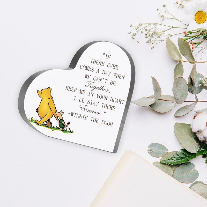 MUNLICAR Goodbye Farewell Gifts for Women, Winnie Friendship Keepsake Acrylic, Thank You Appreciation Gifts for Coworker Friends Sister Besties Birthday, Desk Home Winnie Decor Sign Plaque - Image 3