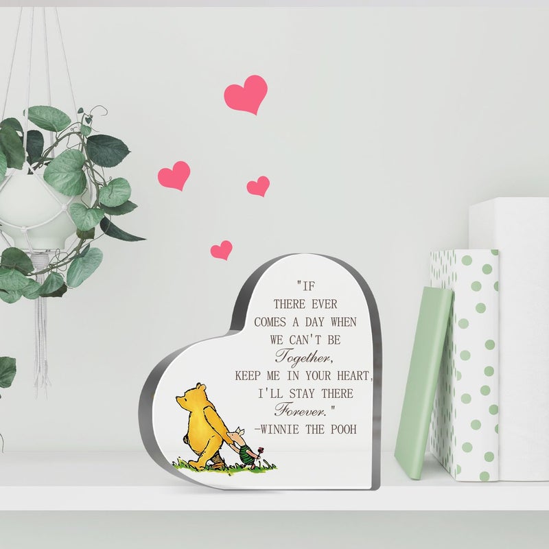 MUNLICAR Goodbye Farewell Gifts for Women, Winnie Friendship Keepsake Acrylic, Thank You Appreciation Gifts for Coworker Friends Sister Besties Birthday, Desk Home Winnie Decor Sign Plaque - Image 4
