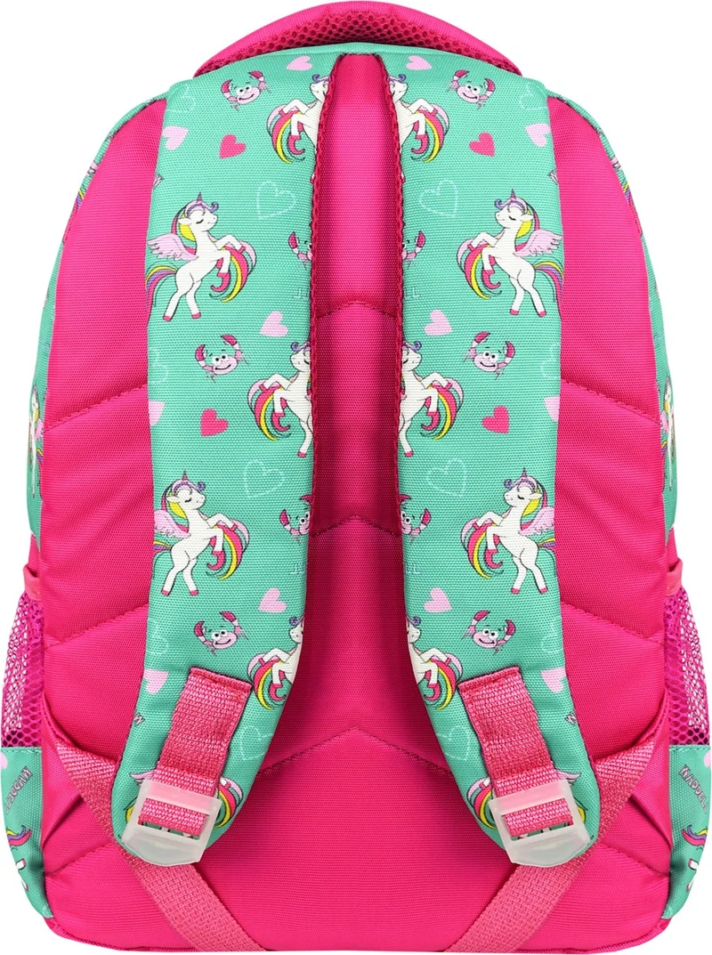 واديل Licensed Fuchsia Unicorn Patterned Girls Primary School Backpack and Lunch Bag