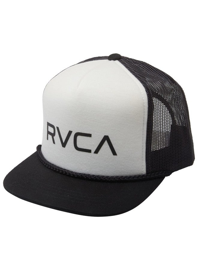 RVCA Men's Trucker Hat, Structured Hat with Stretch Mesh Back, Adjustable Snapback Closure - Image 1