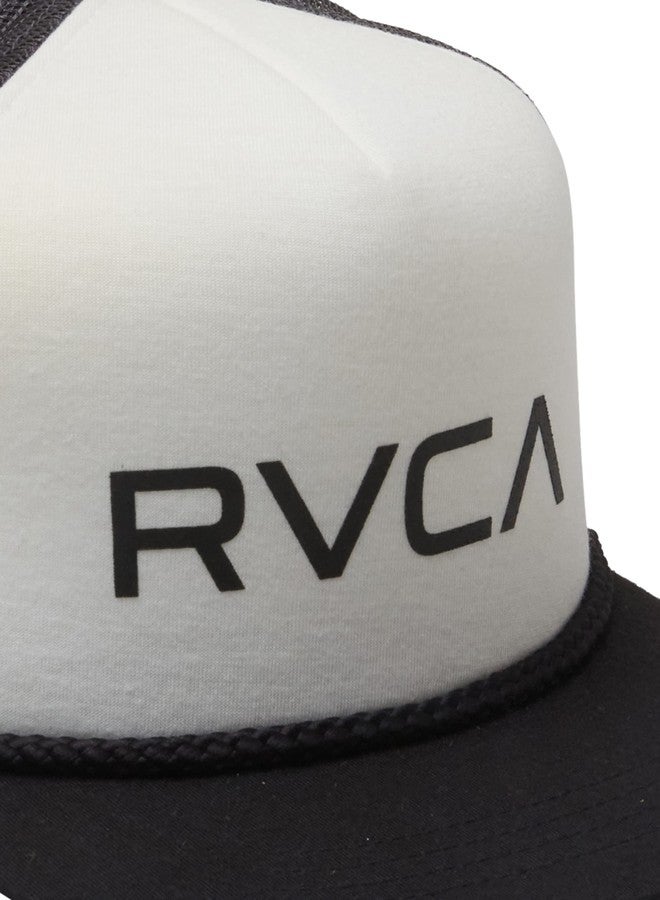 RVCA Men's Trucker Hat, Structured Hat with Stretch Mesh Back, Adjustable Snapback Closure - Image 3