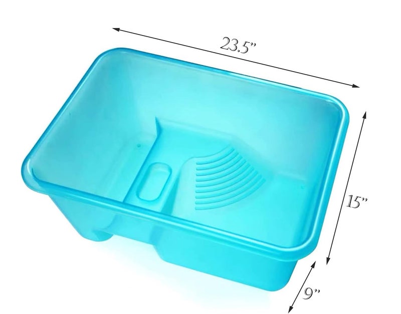 Rizopets Turtle Aquarium Tank with Lid, Multifunctional Reptile Breeding Box with Terrapin Lake, Hibernation, Swimming, Basking, Feeding, Platform for Tortoise, Crayfish & Crab (Large) - Image 4