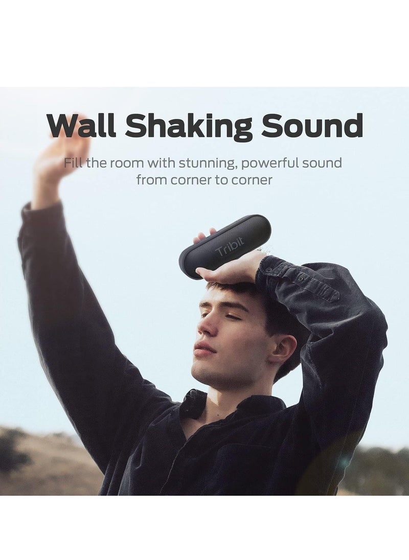 Tribit Bluetooth Speaker, XSound Go Speaker with 16W Loud Sound & Deeper Bass, 24H Playtime, IPX7 Waterproof, Bluetooth 5.0 TWS Pairing Portable Wireless Speaker for Home, Outdoor