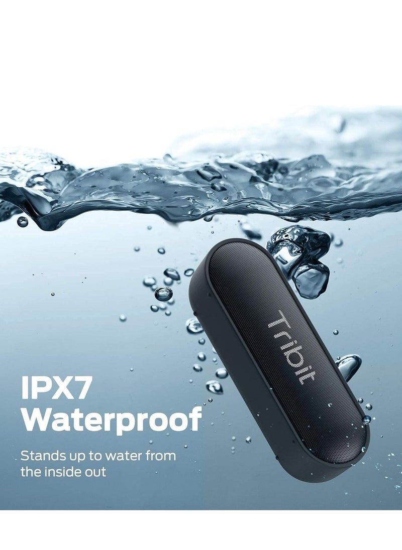 Tribit Bluetooth Speaker, XSound Go Speaker with 16W Loud Sound & Deeper Bass, 24H Playtime, IPX7 Waterproof, Bluetooth 5.0 TWS Pairing Portable Wireless Speaker for Home, Outdoor