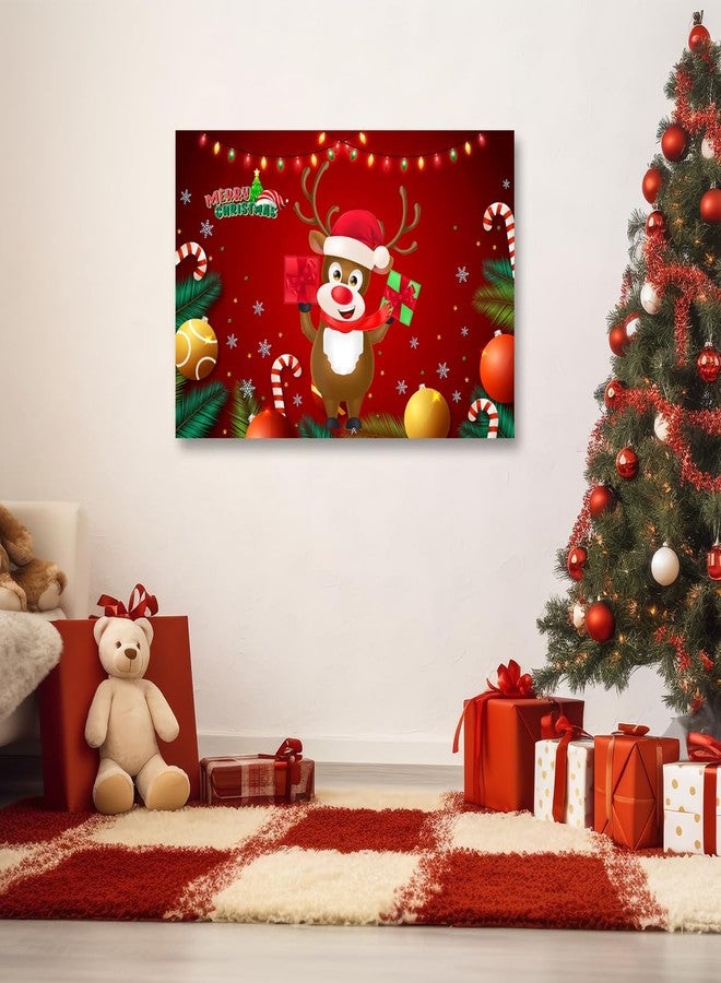 Badeauwald Pin the Nose on Rudolph Christmas Party Games, Big Size Poster, Elastic Blindfolds. Pin the Tail on the Reindeer Games, 36pcs Stickers Edge Cut Dots Glue for Christmas Games. - Image 3