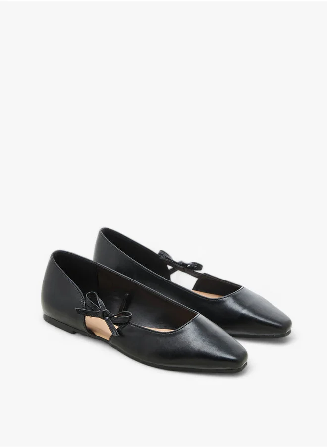 Flora Bella By Shoexpress Bow Detail Slip-On Ballerinas