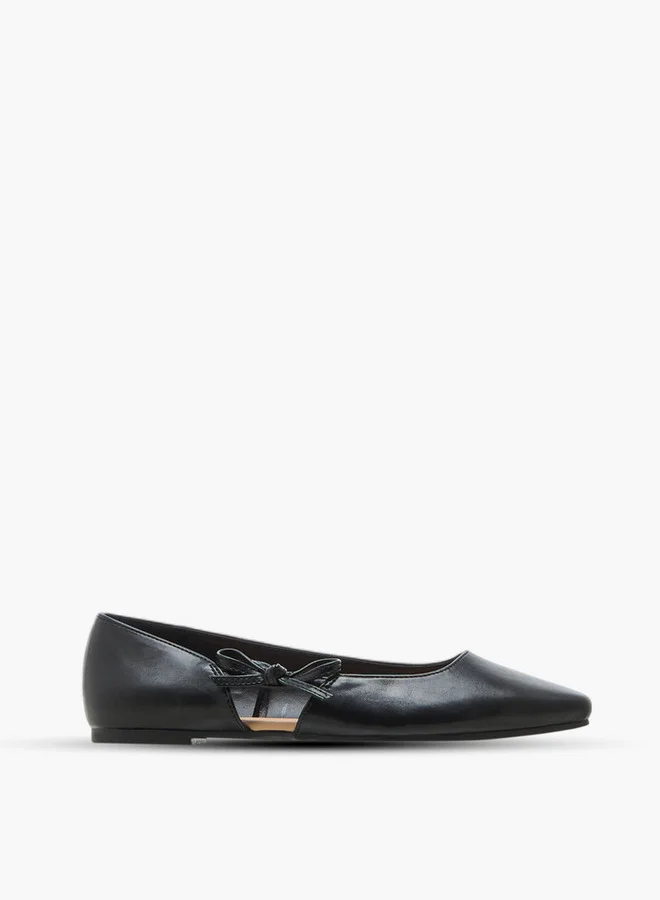 Flora Bella By Shoexpress Bow Detail Slip-On Ballerinas