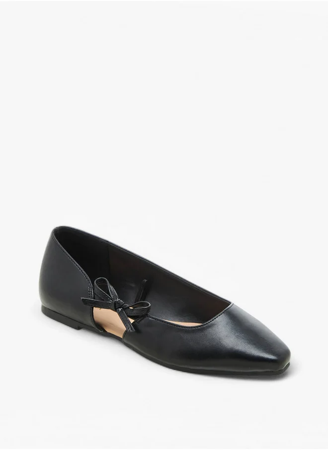 Flora Bella By Shoexpress Bow Detail Slip-On Ballerinas