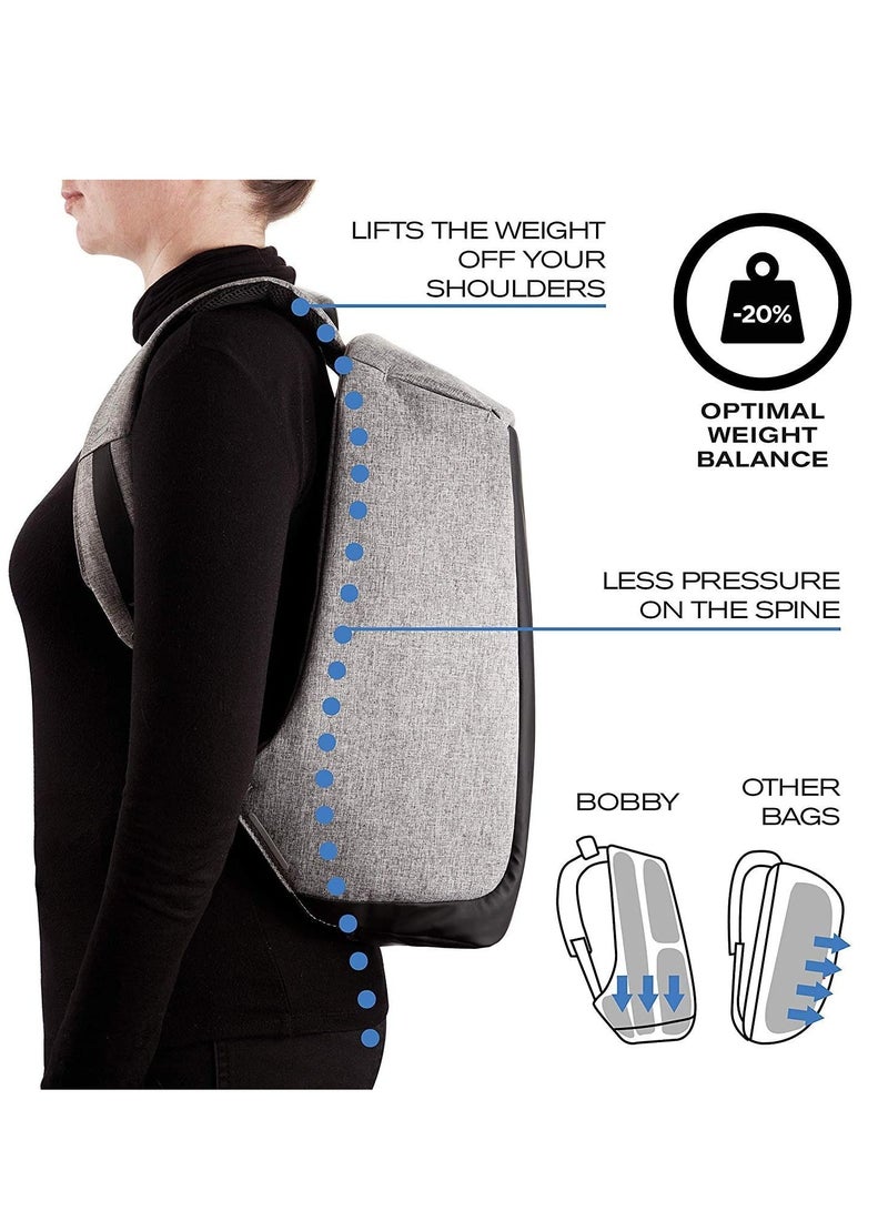 ELTRAZONE Anti-theft travel backpack large capacity waterproof nylon laptop bag USB charging shoulder bag college students bag[zZ]  - Image 5
