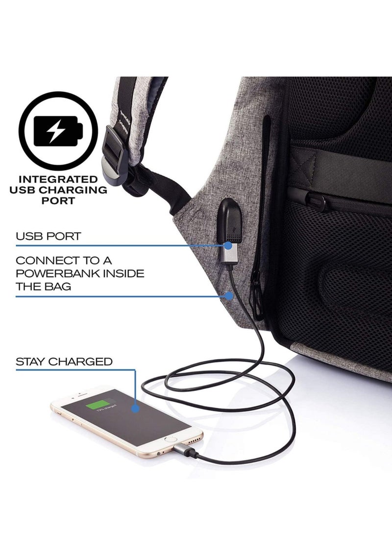 ELTRAZONE Anti-theft travel backpack large capacity waterproof nylon laptop bag USB charging shoulder bag college students bag[zZ]  - Image 4