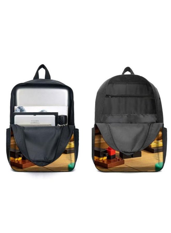 Cartoon three-piece schoolbag with zipper - 454  - Image 4