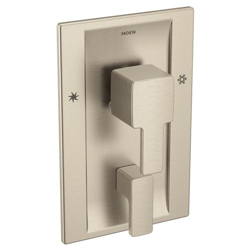 Moen 90 Degree Brushed Nickel PosiTemp Shower Valve with Builtin 3Function Transfer Valve Trim Kit Valve Required TS2710BN - Image 1