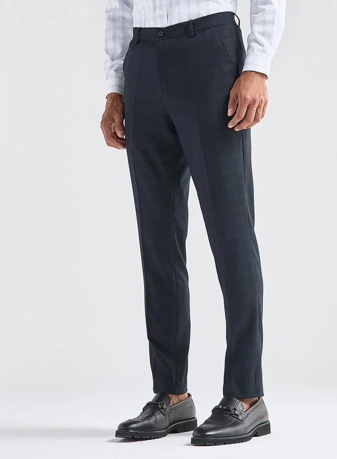 سبلاش فيڤ بنطلون مربعات بقصّة عادية وخصر مرن وجيوب