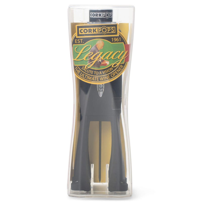 Cork Pops Cork Pops Legacy Wine Opener Built-in 4-Blade Foil Cutter Safe Cork Removal, Effortless Push Button Use, Needle Guard for Safety, Low-Pressure Cartridge Opens Up To 60 Bottles  - Image 4