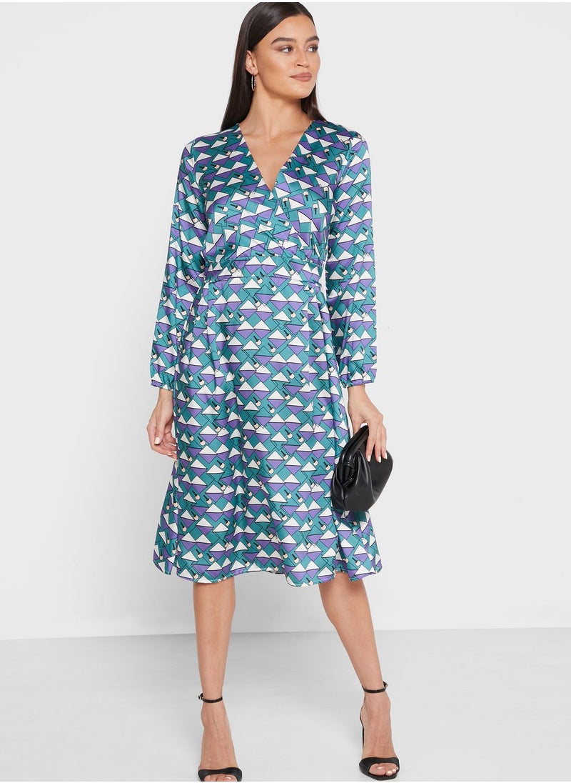 Geometric Print Dress