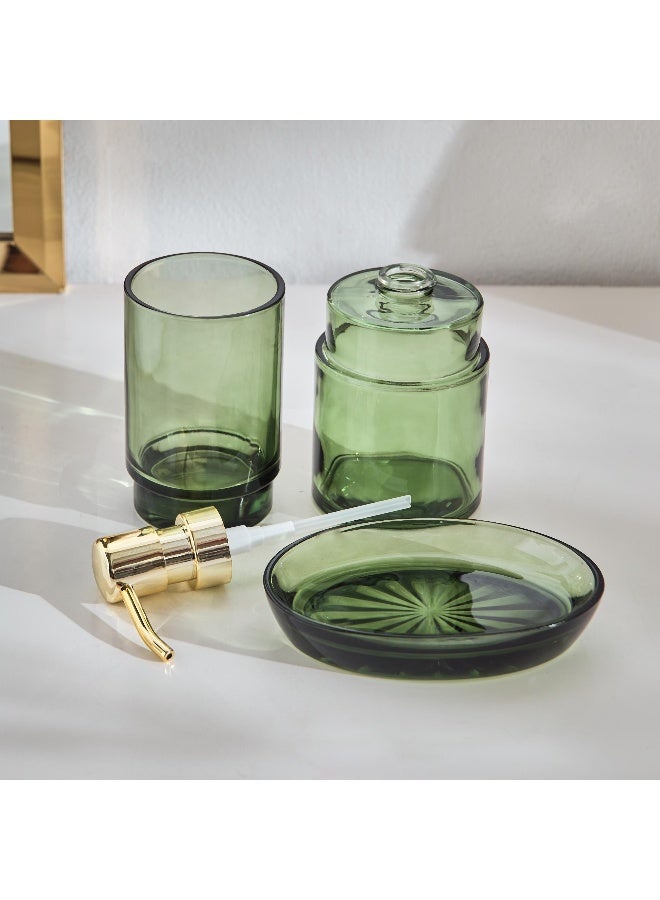 Home Box Geo 3-Piece Glass Bathroom Accessory Set  - Image 3